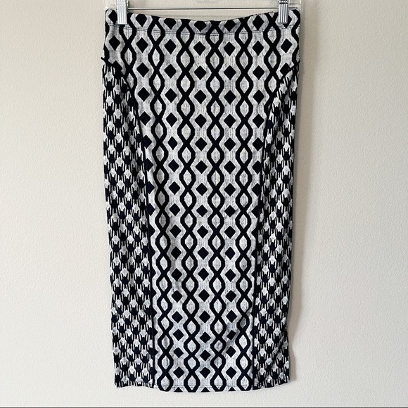 NWT Plenty by Tracy Reese Printed Midi Tube Skirt Size Small Sweet Cream/Cosmos - Picture 5 of 9